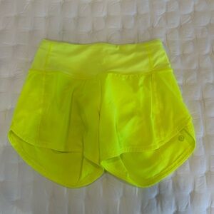Lululemon Athletica Yellow Athletic Shorts